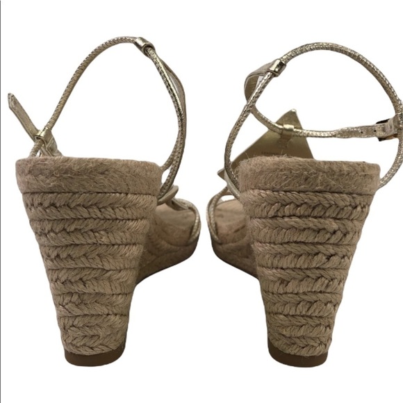 Tory Burch Diamond Patch Espadrille Wedge Shoes - Picture 9 of 10